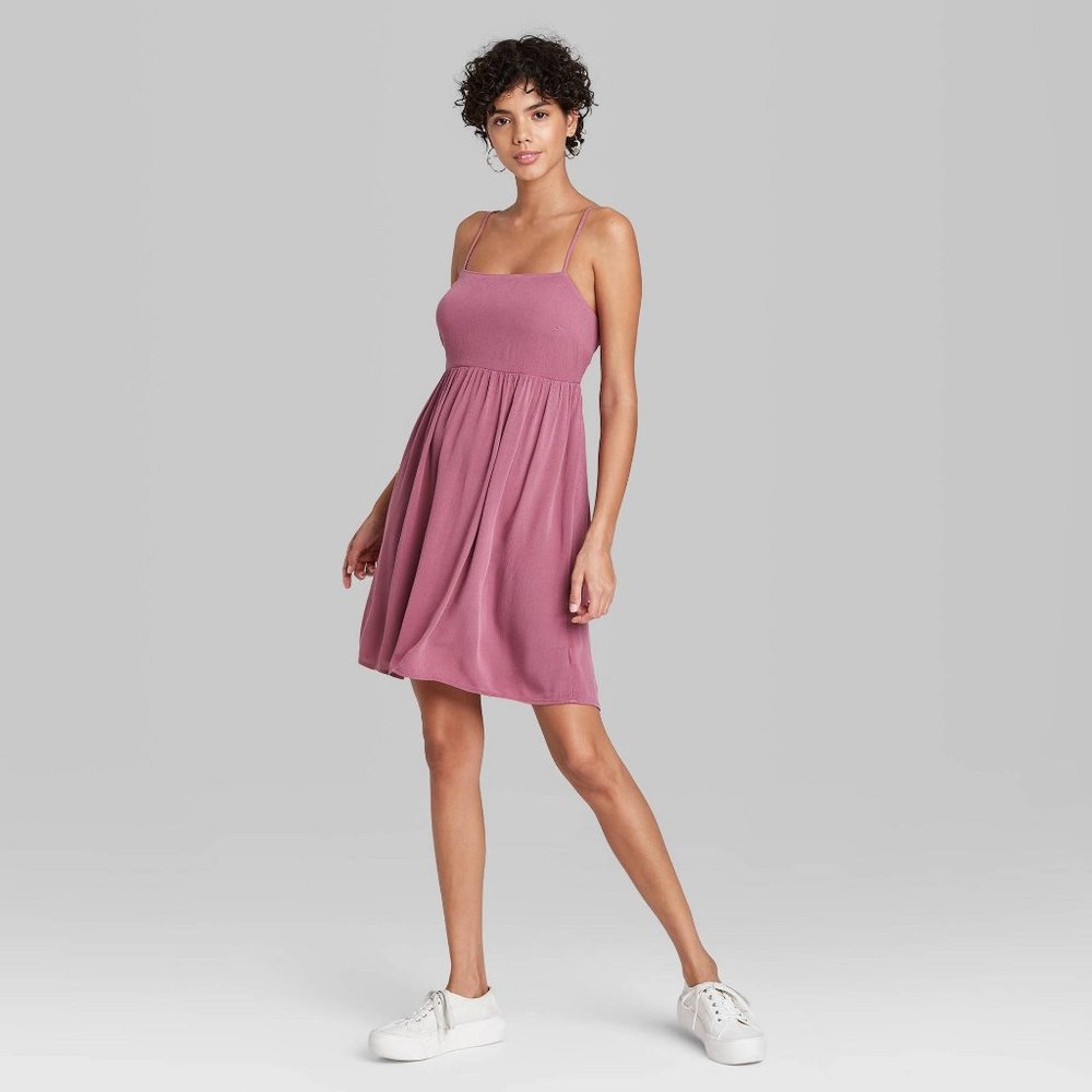 NWT Sleeveless Open Back Babydoll Dress - Wild Fable size Medium